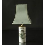 Square lampshade height 32 cm, light green silk fabric