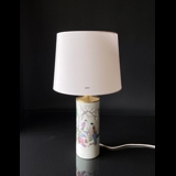 Round cylindrical lampshade height 26 cm, white chintz fabric