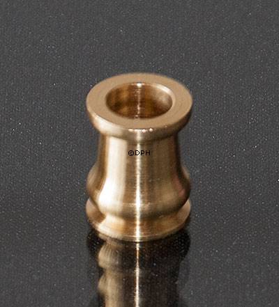 Drejet messing afstandsstykke til montering af bordlamper, passer til 10mm nippelrør