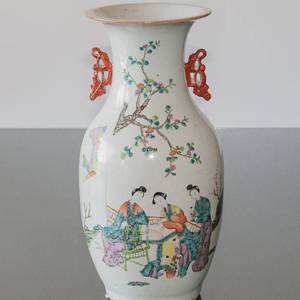 Rund kinesisk semiantik vase 40cm | Nr. 21701-1 | DPH Trading