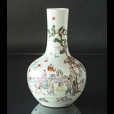 Rund kinesisk semiantik vase 39cm (Skade på hals se billeder)