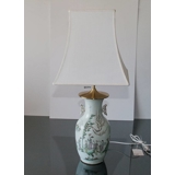 Firkantet lampeskærm 38 cm i højden, hvid silke (Vedr. 2. sortering - se beskrivelse)