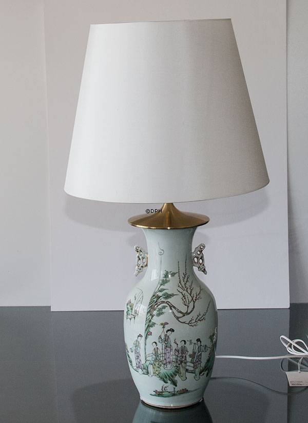 Kinesiske bordlamper, semiantik, sæt af 2 stk.