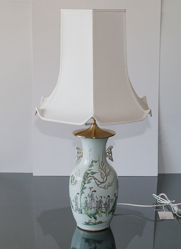 Kinesiske bordlamper, semiantik, sæt af 2 stk.