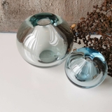 Rondo lille kuglevase, akva, Holmegaard glas
