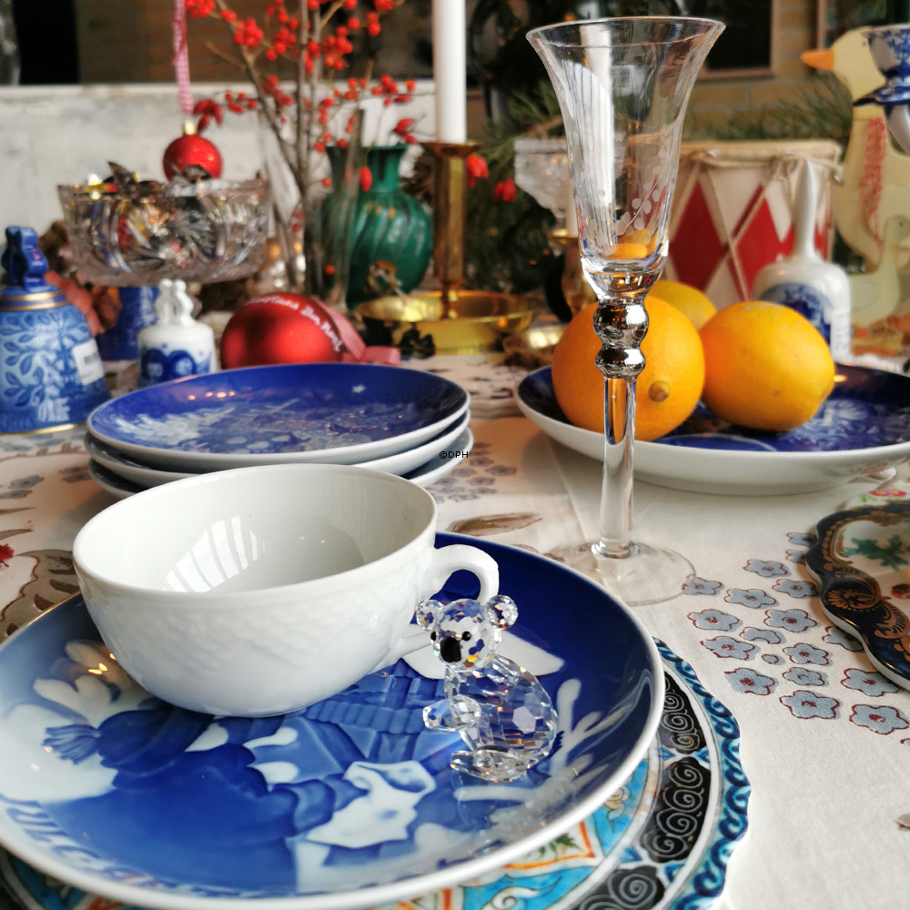 Hvid Riflet, Te kop UDEN underkop, indhold 18 cl., Royal Copenhagen