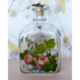 Holmegaard Turistflaske med roser og blomster