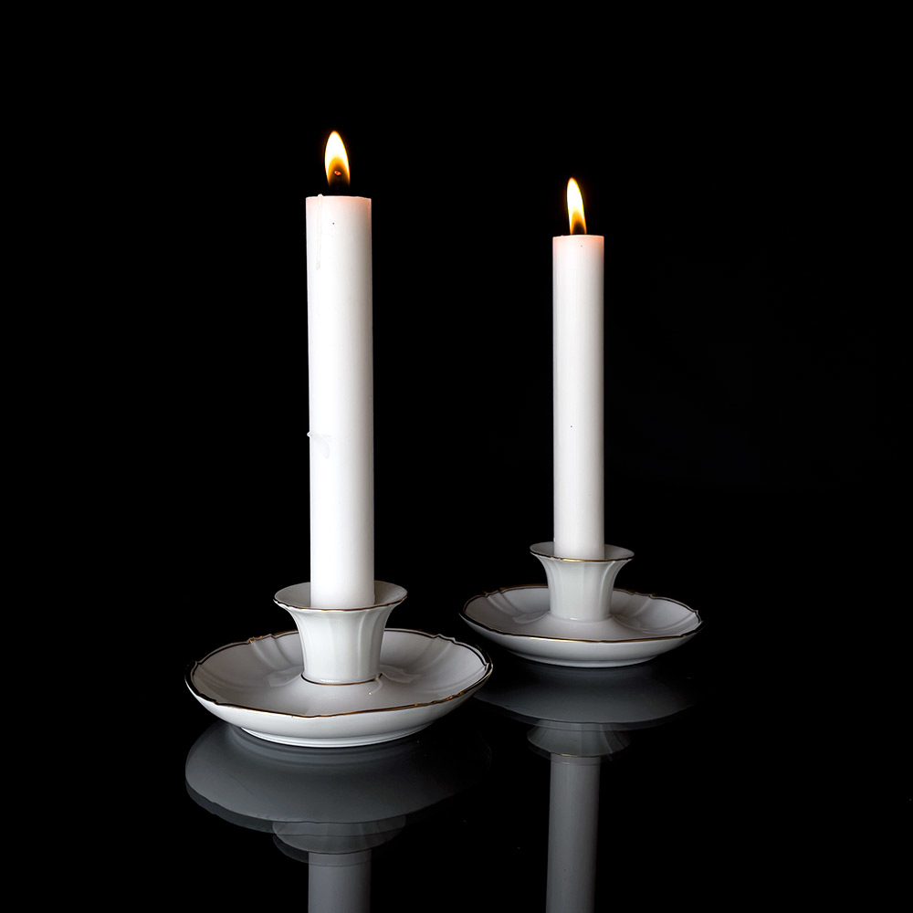 Offenbach med guld, lysestage nr. 501 eller 249, 1 stk.