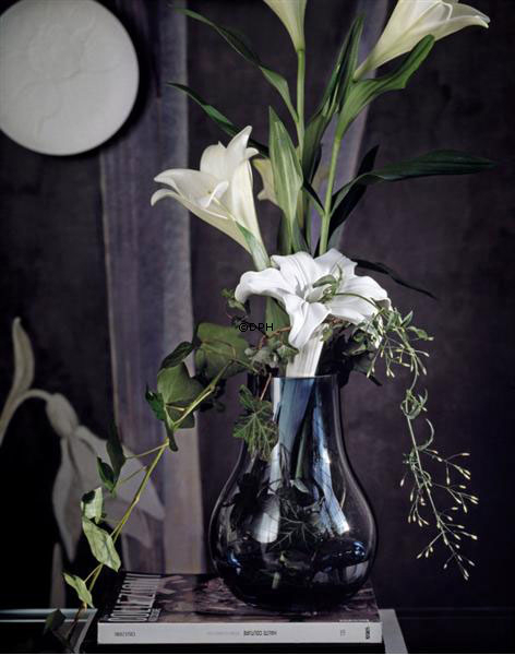 Lyseblå glas vase, Royal Copenhagen nr. 134