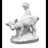 Dreng med kalv, Royal Copenhagen figur nr. 074