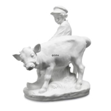 Boy with calf, Royal Copenhagen figurine no. 074