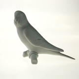 Budgerigar, parakeet in white, Royal Copenhagen bird figurine no. 457