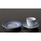 Blå Tone Hotel, KUN kaffe kop med underkop, indhold 12,5 cl., Bing & Grøndahl nr. 1022