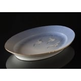 Seagull Service with gold, serving dish, large, no. 14 Bing & Grondahl - Royal Copenhagen 46cm
