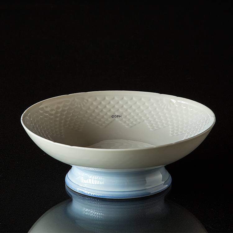 Mågestel uden guld, kageskål på fod, Bing & Grøndahl 20cm nr. 223