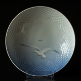 Mågestel uden guld, kageskål på fod, Bing & Grøndahl 20cm nr. 223