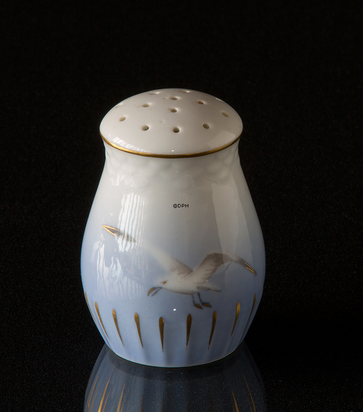 Mågestel med guld, saltbøsse, Bing & Grøndahl nr. 52B