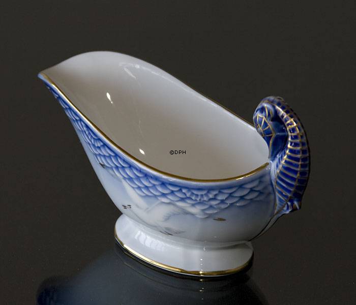 Mågestel med guld, lille sauceskål eller smørnæb, Bing & Grøndahl nr. 561 eller 12