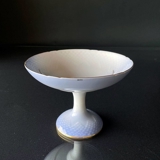 Mågestel med guld, skål på fod (opsats) højde 14,5 cm nr. 64