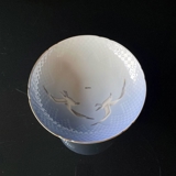 Mågestel med guld, skål på fod (opsats) højde 14,5 cm nr. 64