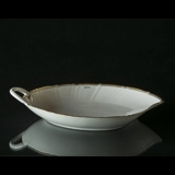 Offenbach leaf shaped pickle dish, Bing & Grondahl no. 357 or 199
