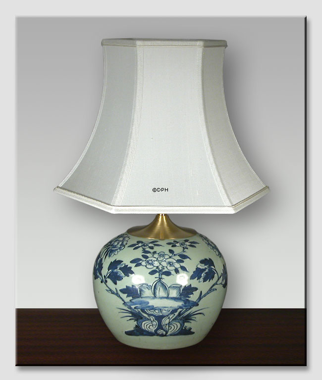 Kinesisk antik seladon bordlampe i porcelæn