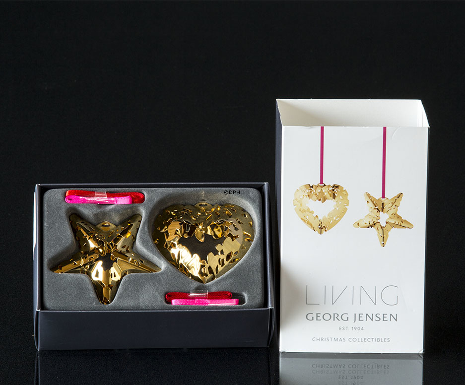 Hjerte og Stjerne forenet med Mistelten - Georg Jensen, Årets Julepynt 2015, sampak