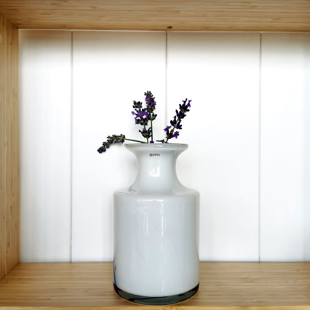 Holmegaard Cascade vase med orange dekoration, 15 cm