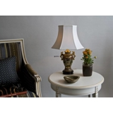 Kinesisk bordlampe med guldøre