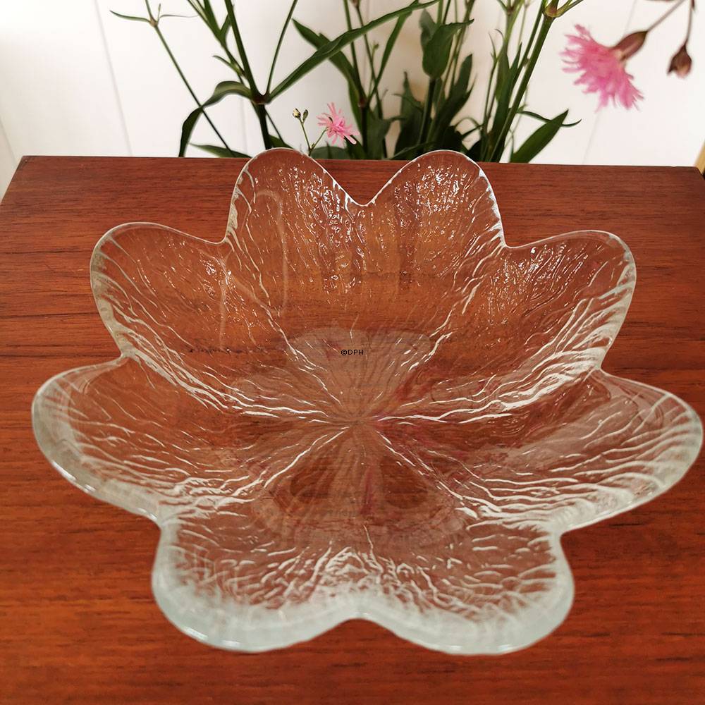 Holmegaard Koral skål, mellem, Klar glas