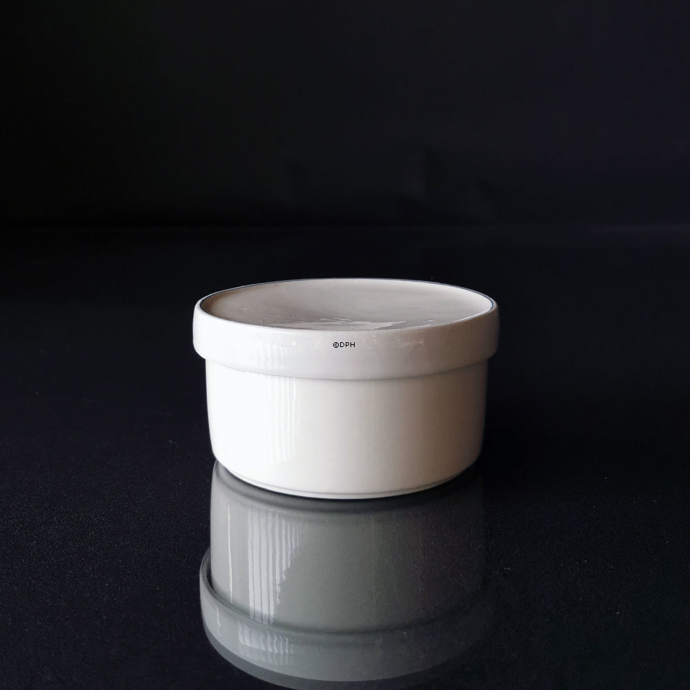 Blå Kant, smørkrukke med låg eller lågkrukke nr. 3580-3052, Royal Copenhagen