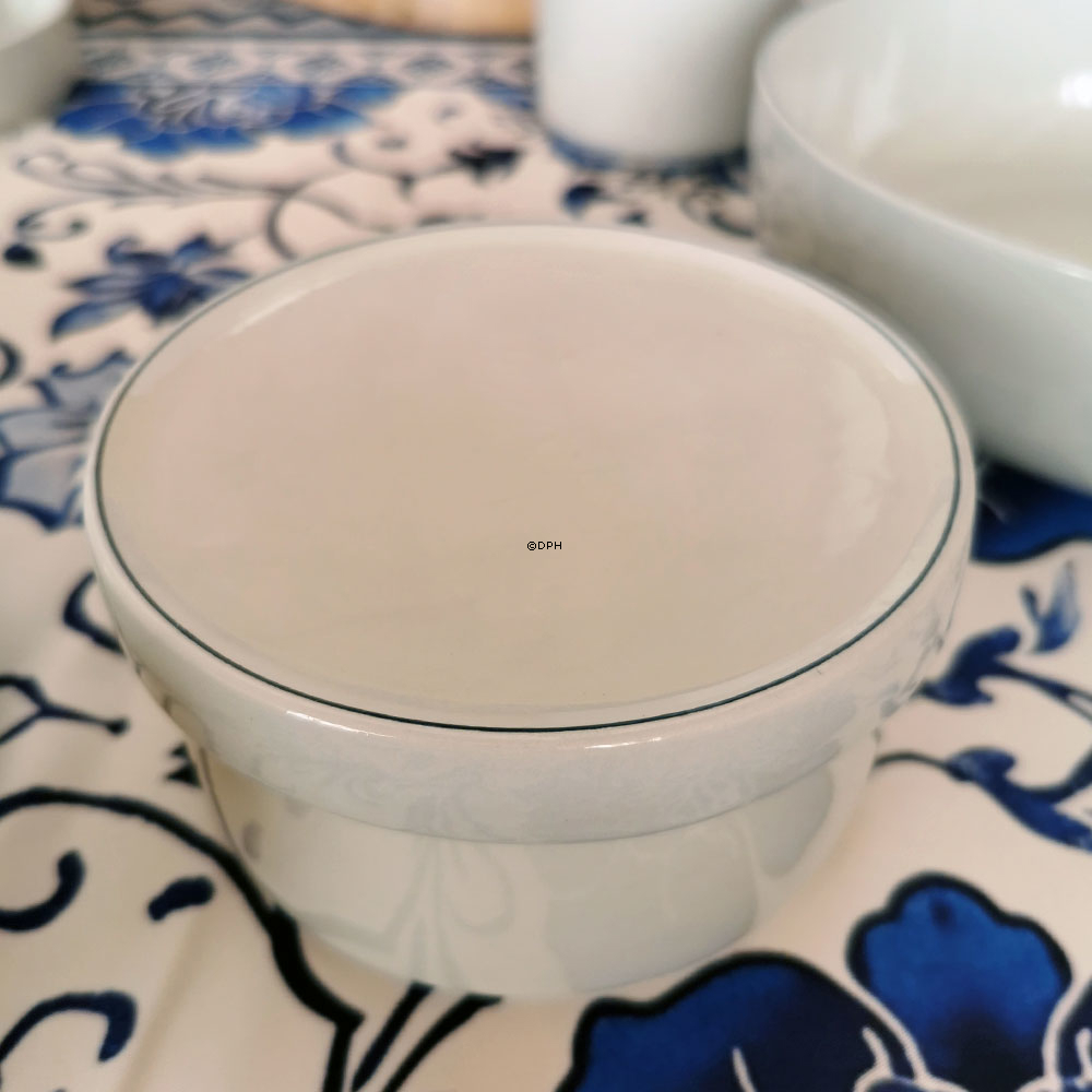 Blå Kant, smørkrukke med låg eller lågkrukke nr. 3580-3052, Royal Copenhagen