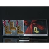 Gift tag, Christmas sock with hearts 3 pcs. - Georg Jensen