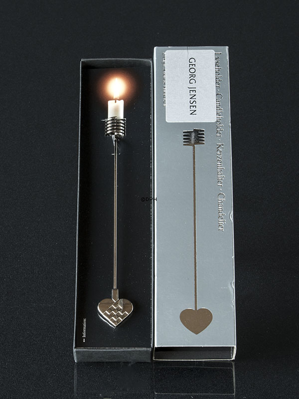 Flettet hjerte - Georg Jensen Lysholder 1997, PALLADIUM