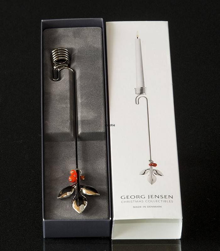 Magnoliablad med bær - Georg Jensen lysholder 2016 - PALLADIUM