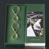 Georg Jensen Juleclips, stor, forgyldt, 2 stk