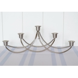 Harmony femarmet lysestage, rustfrit stål - Georg Jensen