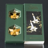 Georg Jensen Stjerne Lysestager, 2 stk, forgyldt