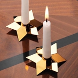 Georg Jensen Star candlesticks, 2 pcs. gilded