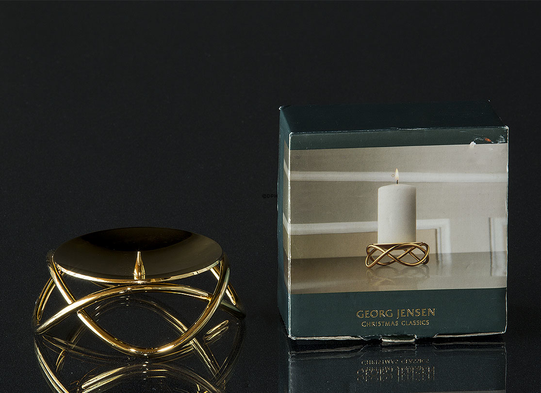 Georg Jensen lysestage Glow, forgyldt (uden kasse)