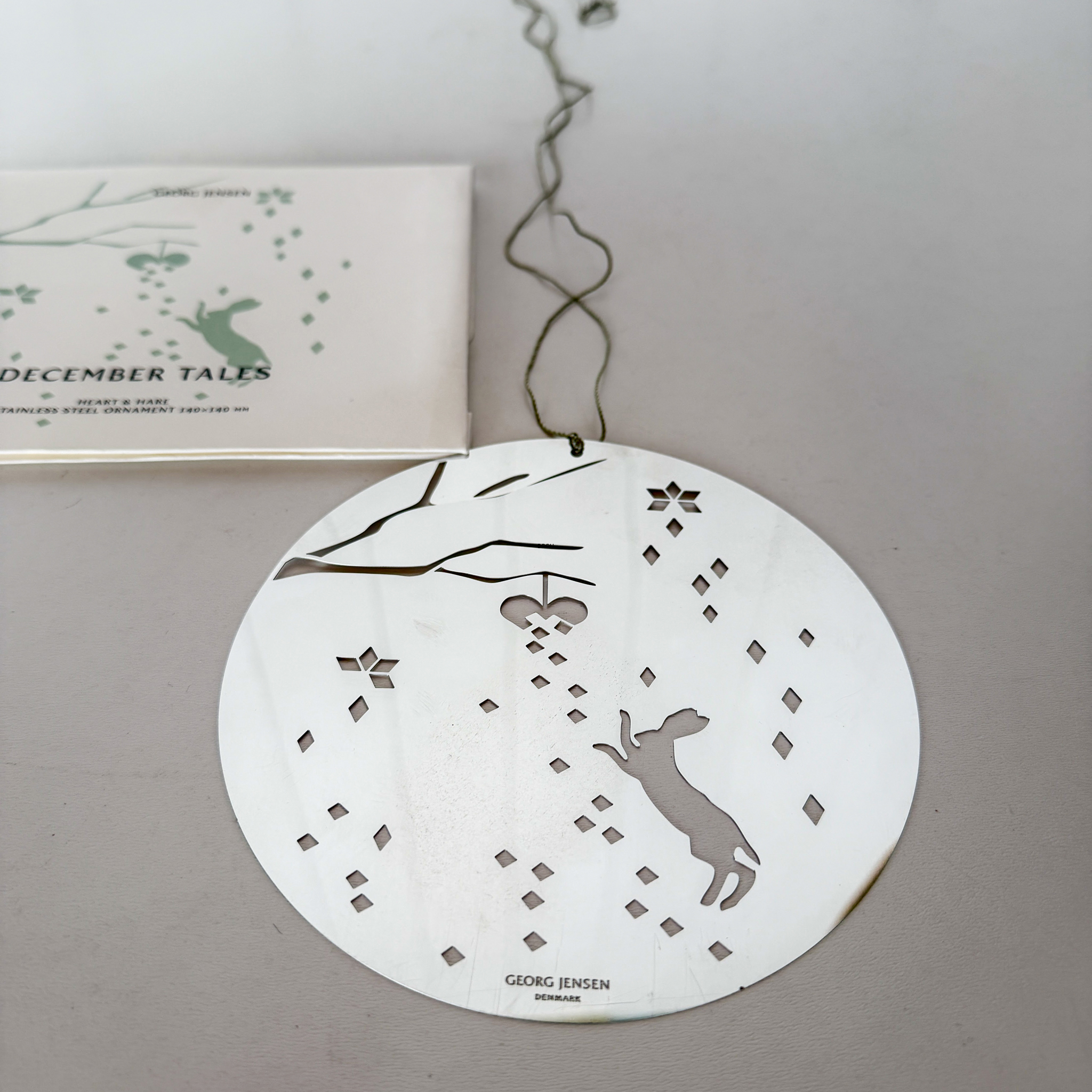 Georg Jensen ornament med hjerte og hare