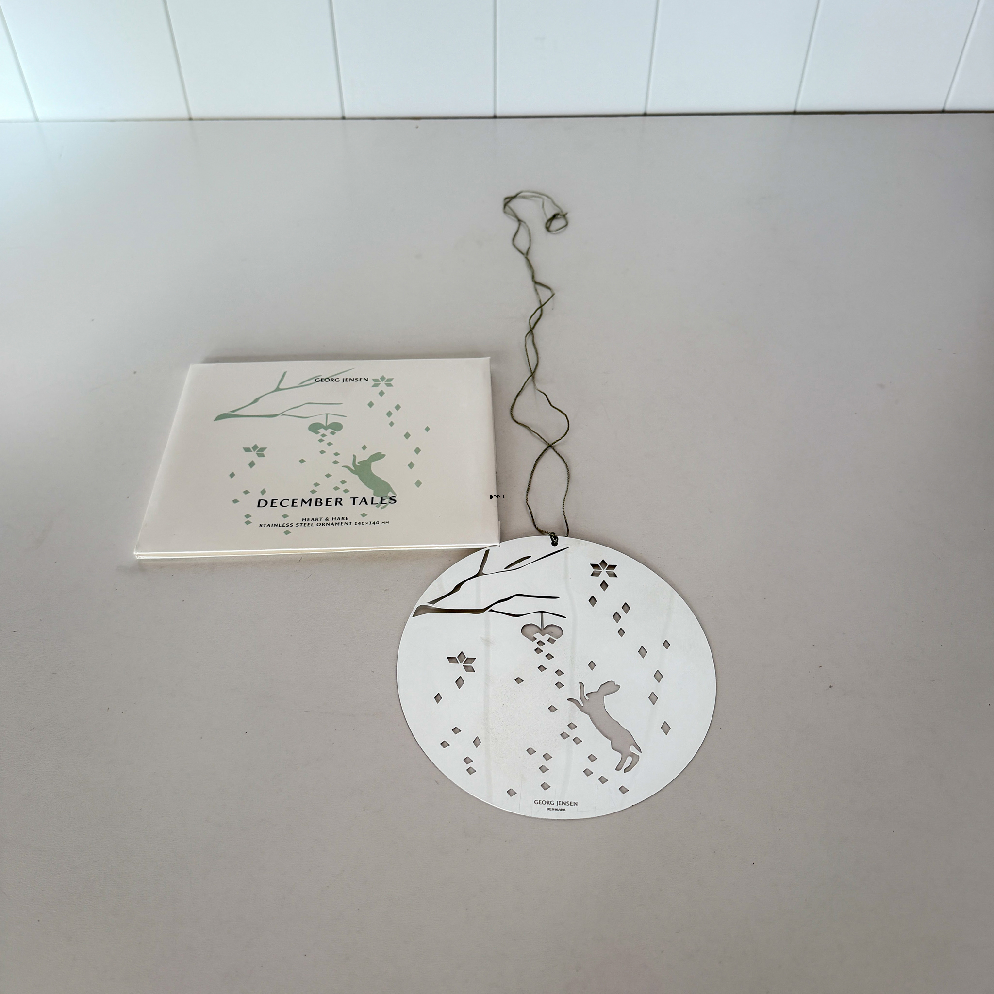 Georg Jensen ornament med hjerte og hare