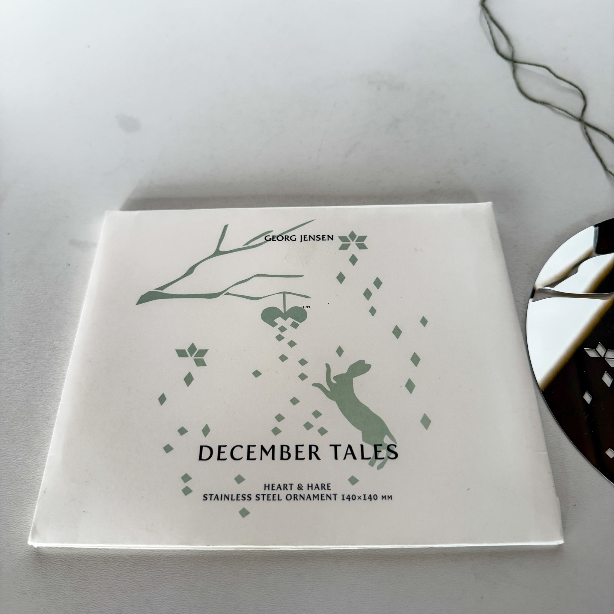 Georg Jensen ornament med hjerte og hare