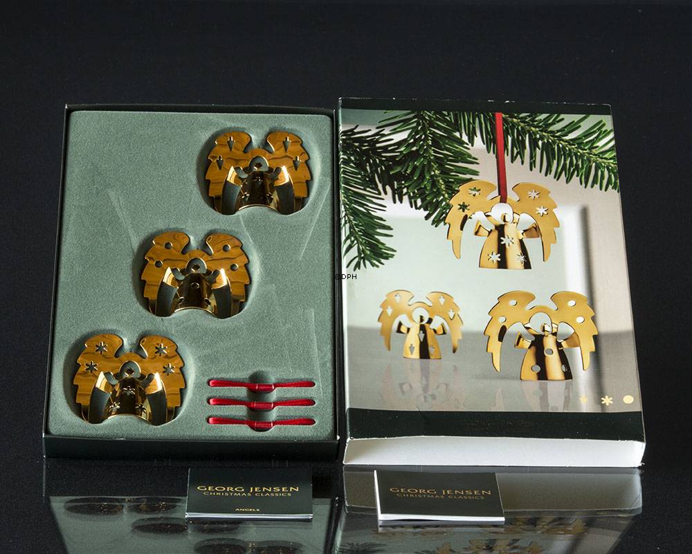 Engle med kræmmerhus, snefnug og kugle - Georg Jensen Ophæng