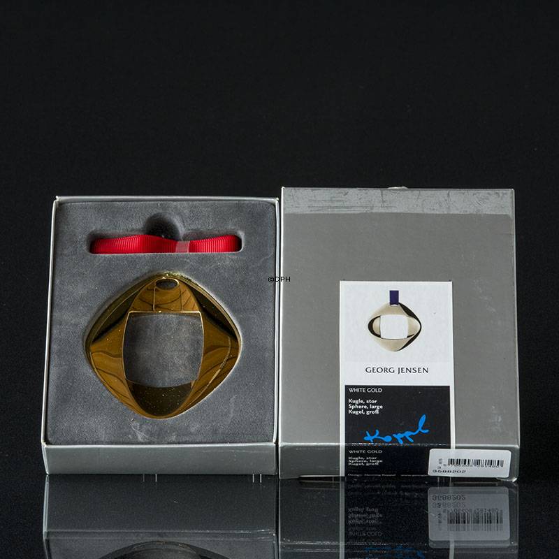 Georg Jensen ornamenter kugle, hvidguld, stor