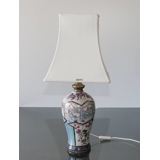 Square lampshade height 32 cm, white silk