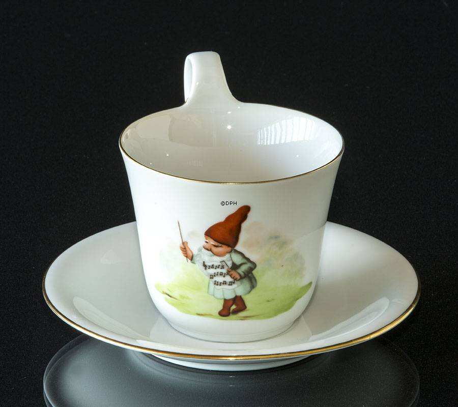 Bing & Grøndahl Julekop med nisse, der dirigerer orkestret