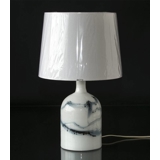 Holmegaard Lamp Art 2 med blå dekoration, bordlampe 28 cm - Udgået af produktion