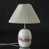 Holmegaard Sakura lampe, Lille med rosa striber Oval Uden skærm - Udgået af...