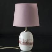 Holmegaard Sakura lampe, Lille med rosa striber Oval Uden skærm - Udgået af...